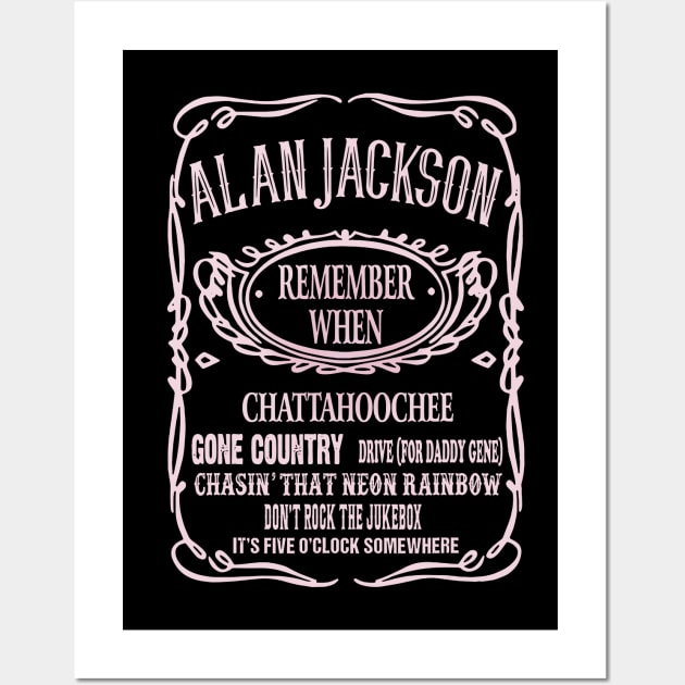 Alan Jackson Best Of Design Wall Art by StoneSoccer